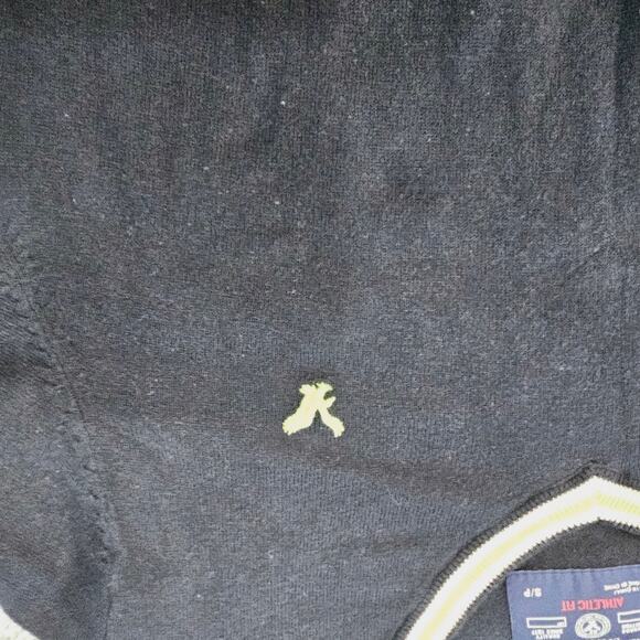 American Eagle Outfitters‎ Sweater Mens Small Blue Bright Green Embroidered - Picture 6 of 13